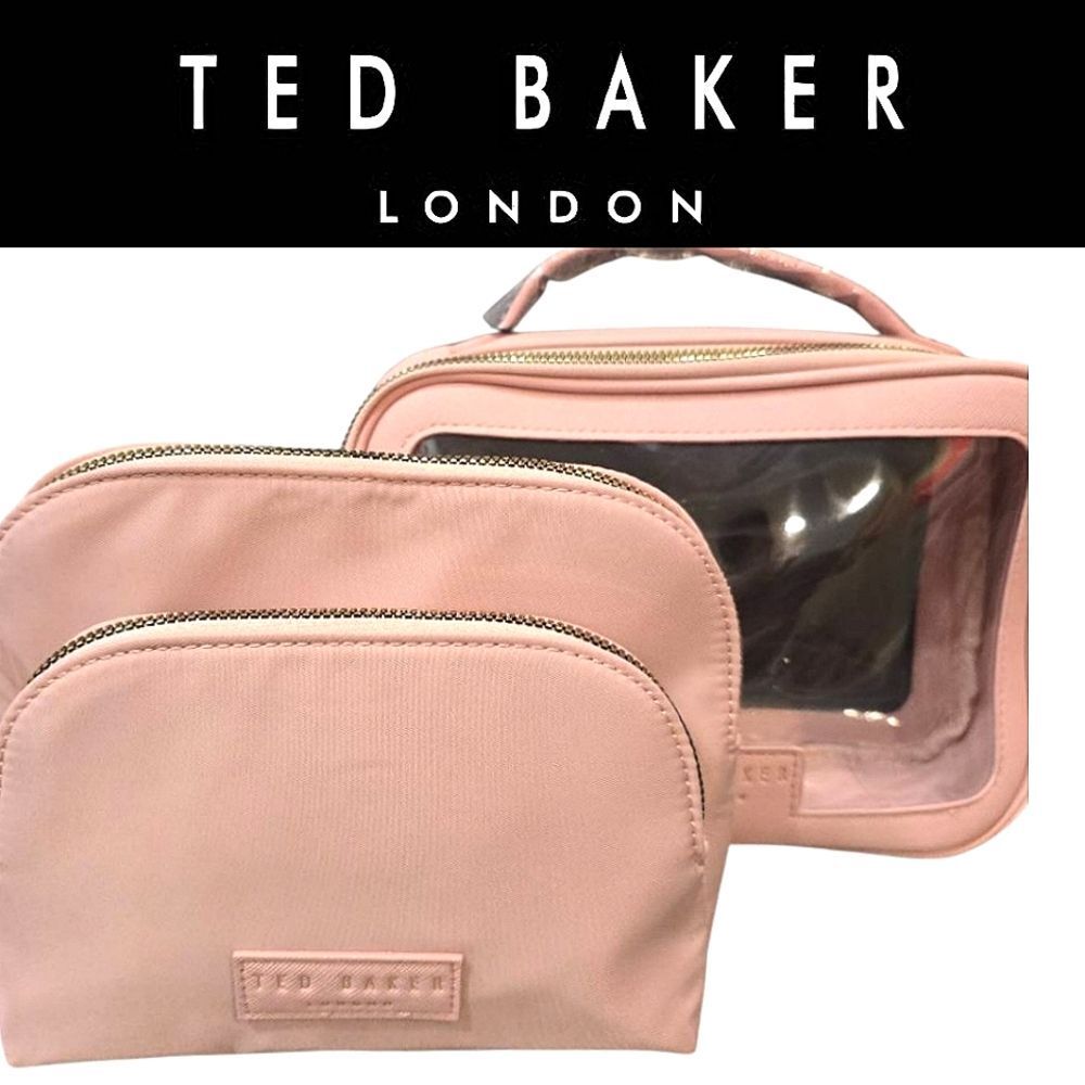 Ted Baker London 3-PC  Cosmetic‎ Bag Set- Cloud Pink